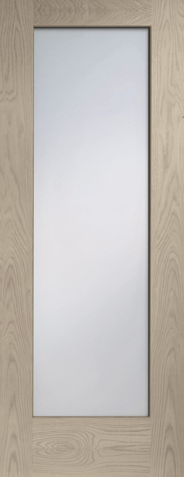 Internal Oak Pattern 10 with Clear Glass Fire Door - Image 10