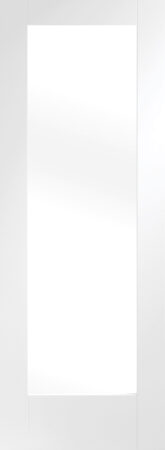 Internal White Primed Pattern 10 Fire Door with Clear Glass