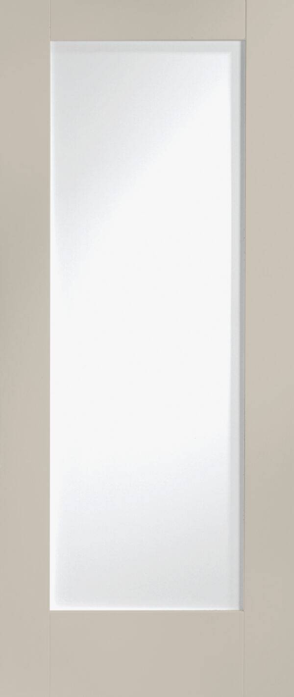 Internal White Primed Pattern 10 Fire Door with Clear Glass - Image 6