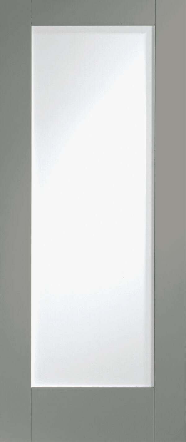 Internal White Primed Pattern 10 Fire Door with Clear Glass - Image 10