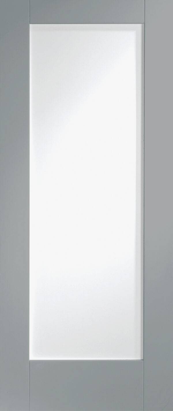 Internal White Primed Pattern 10 Fire Door with Clear Glass - Image 4