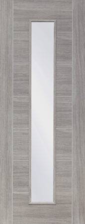 Internal Laminate White Grey Palermo with Clear Glass