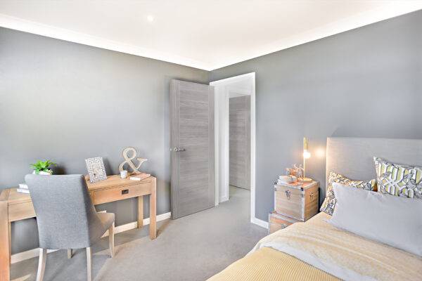 Internal Laminate White Grey Palermo Fire Door - Image 3