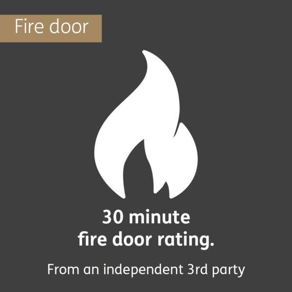 Internal White Pre-Finished Florence Fire Door - Image 4