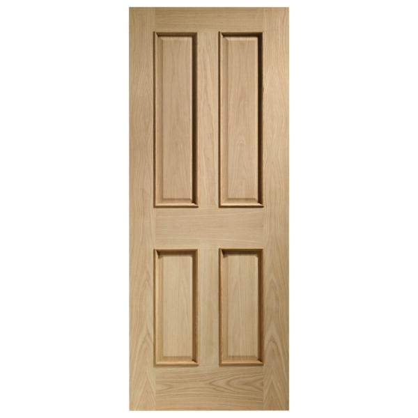 Internal Oak Victorian 4 Panel with Raised Mouldings - Image 12