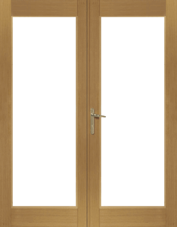 La Porte French Door In Pre-Finished External Oak (Brass Hardware)