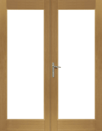 La Porte French Door In Pre-Finished External Oak (Chrome Hardware)