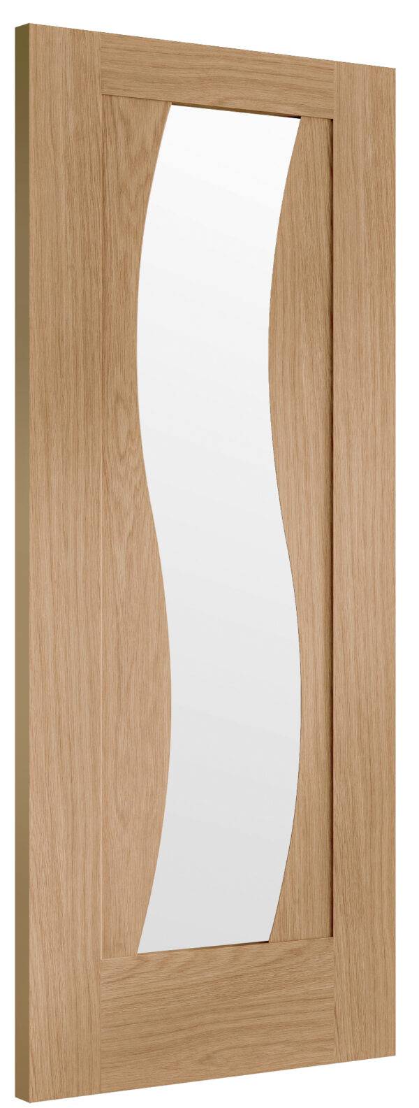 Internal Oak Pre-Finished Florence Door with Clear Glass - Image 2