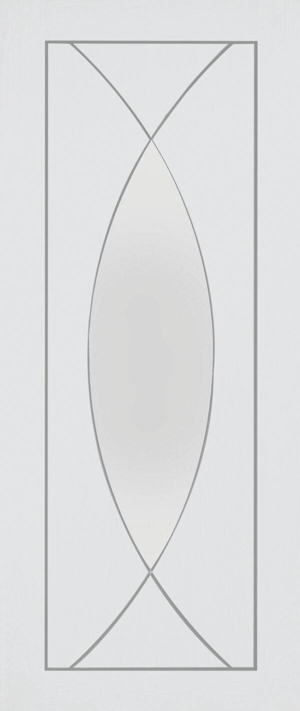 Internal White Primed Pesaro with Clear Glass