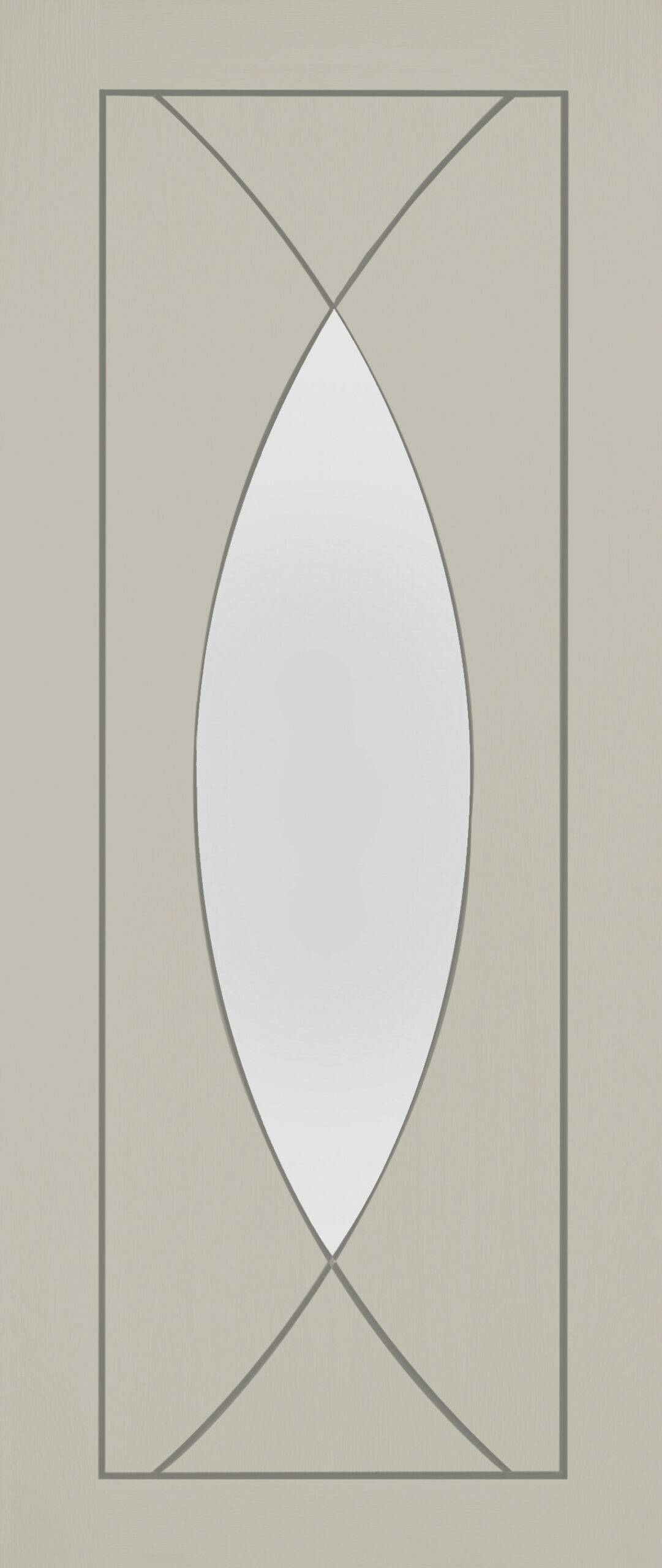 Internal White Primed Pesaro with Clear Glass – Isabella, 1981 x 762 x 35 mm