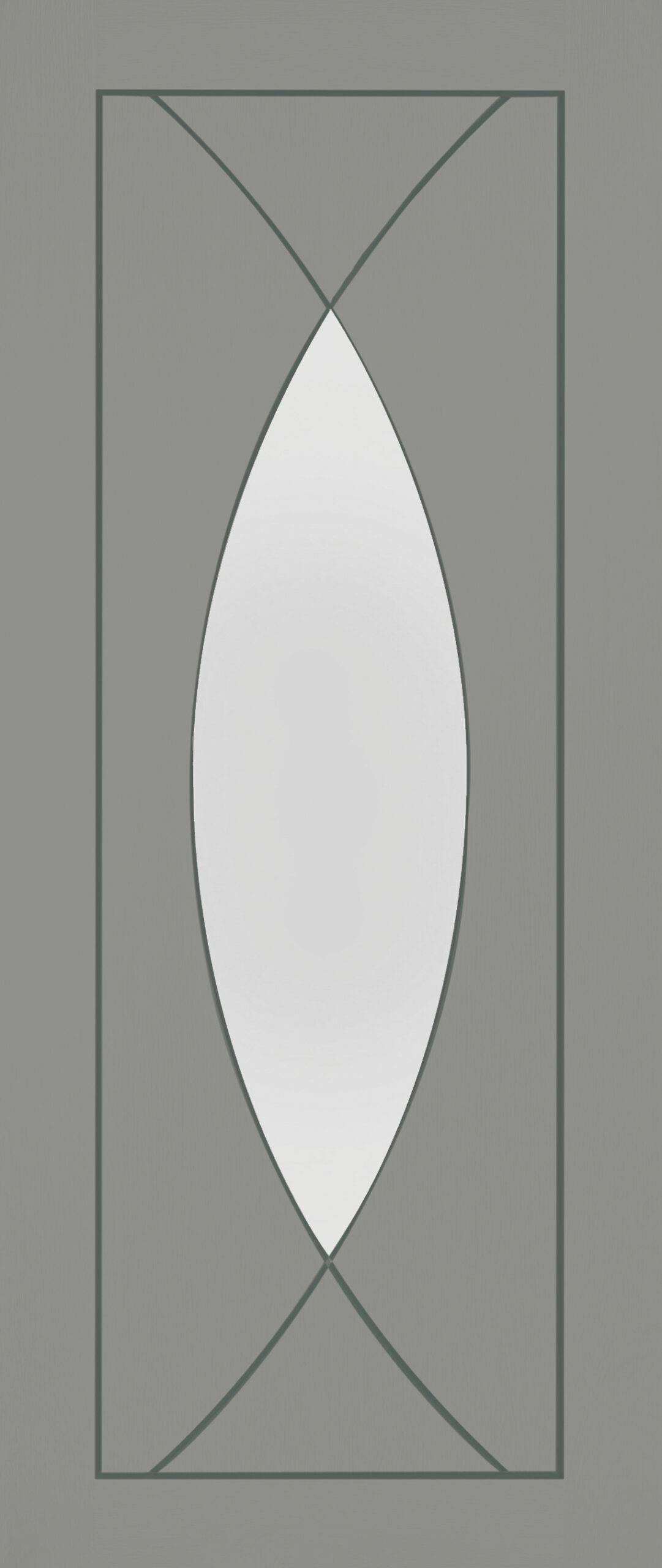 Internal White Primed Pesaro with Clear Glass – Slate, 1981 x 838 x 35 mm