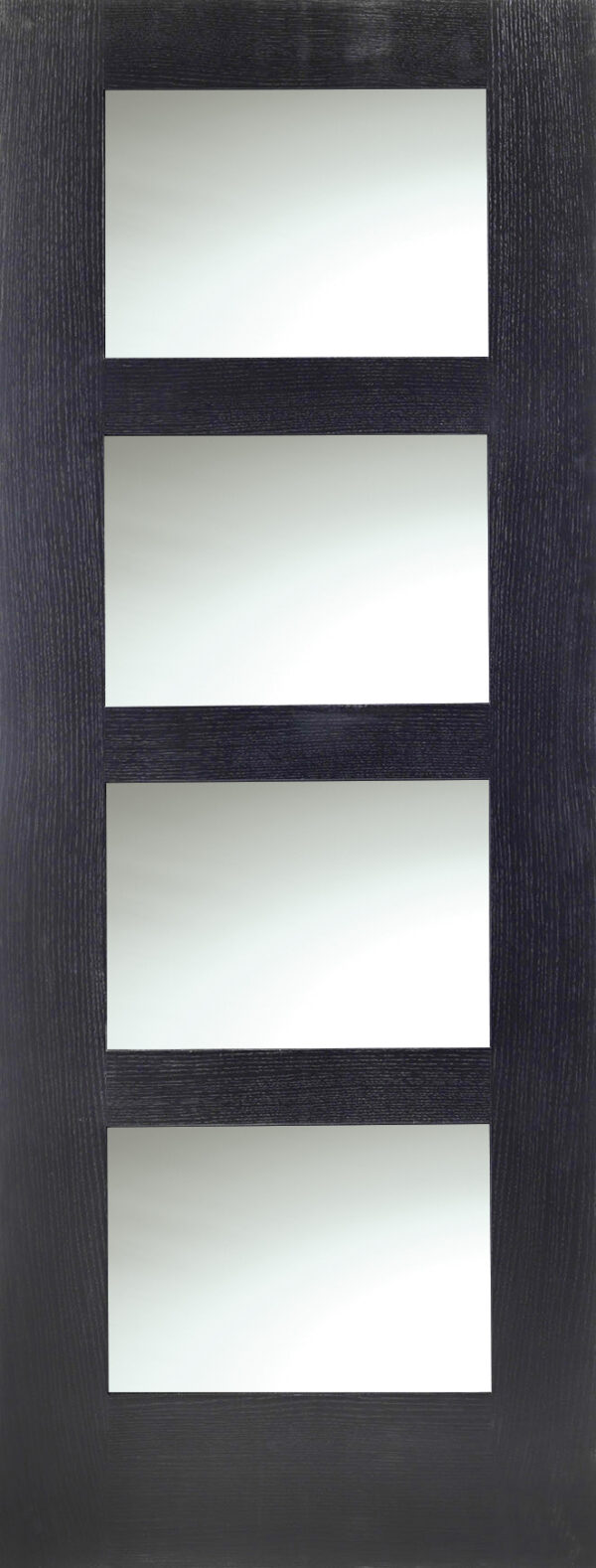 Internal Oak Shaker 4 Panel Door with Clear Glass - Image 17