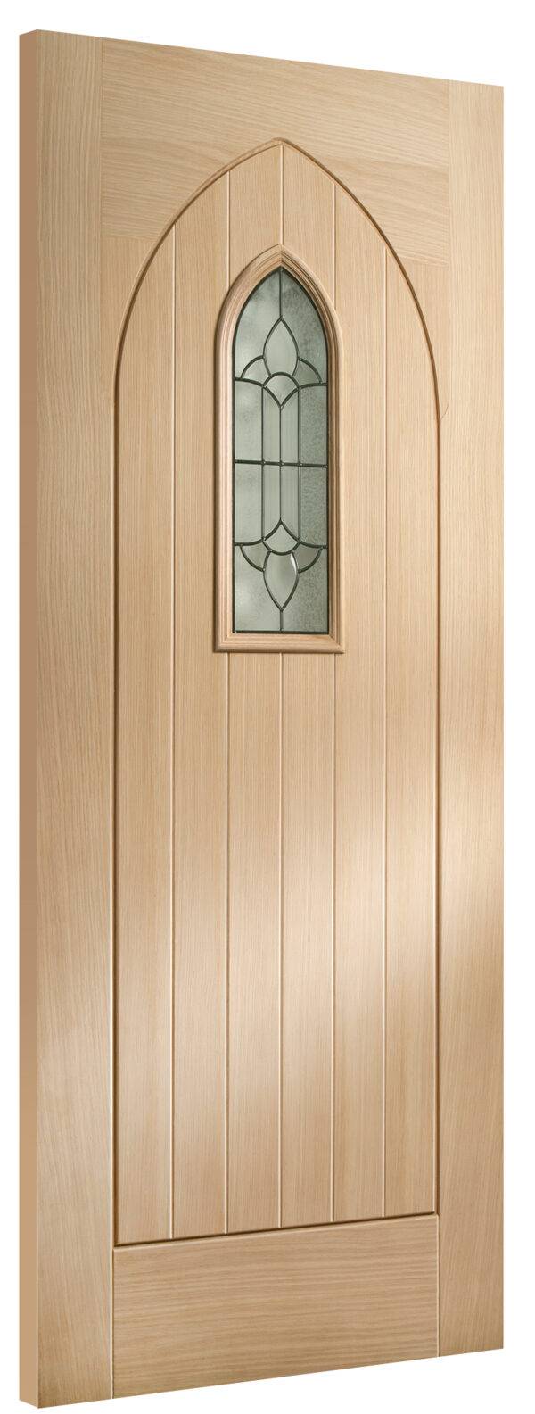External Oak Triple Glazed Westminster Door with Black Caming Glass - Image 2