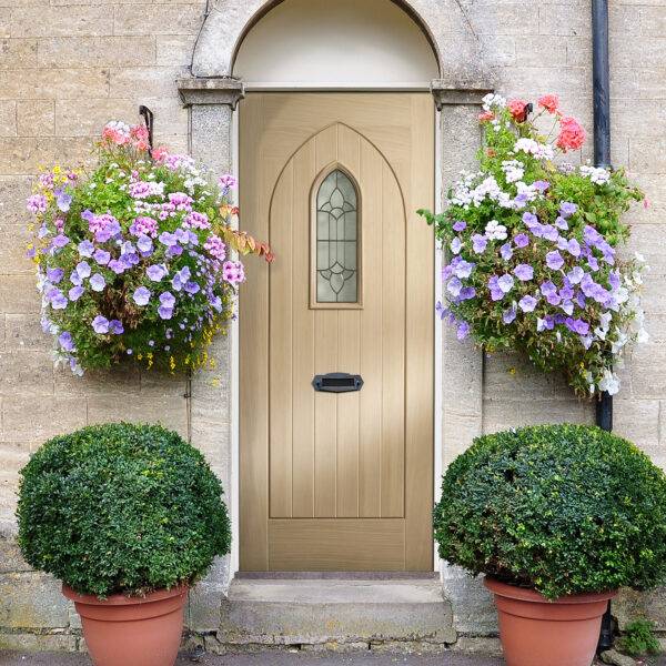 External Oak Triple Glazed Westminster Door with Black Caming Glass - Image 3