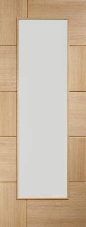 Internal Oak Ravenna Door with Clear Glass