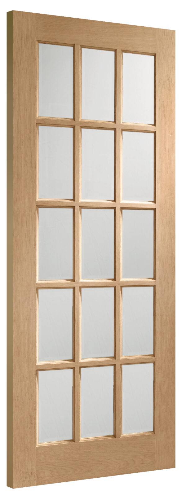 Internal Oak SA77 with Clear Bevelled Glass - Image 2