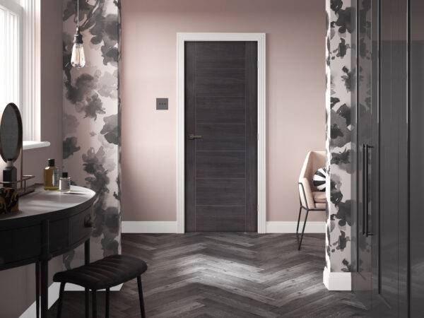Internal Laminate Umber Grey Palermo Fire Door - Image 3
