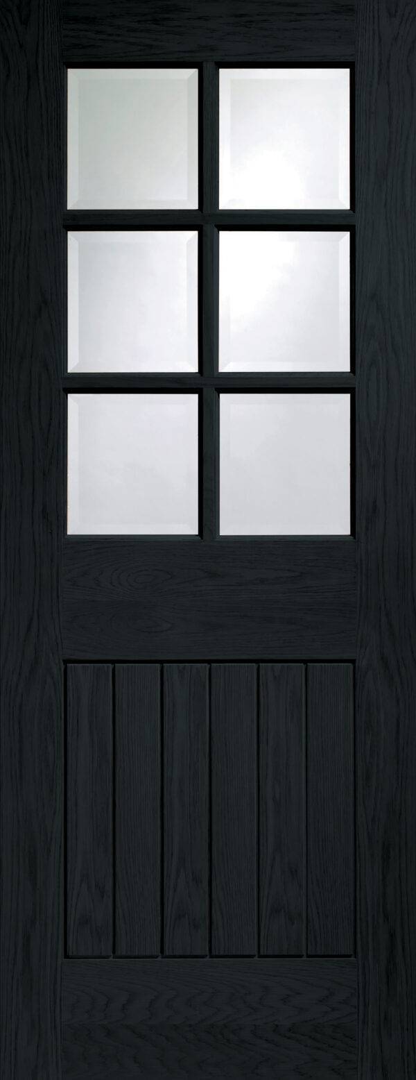Internal Oak Suffolk 6 Light With Clear Bevelled Glass - Image 16