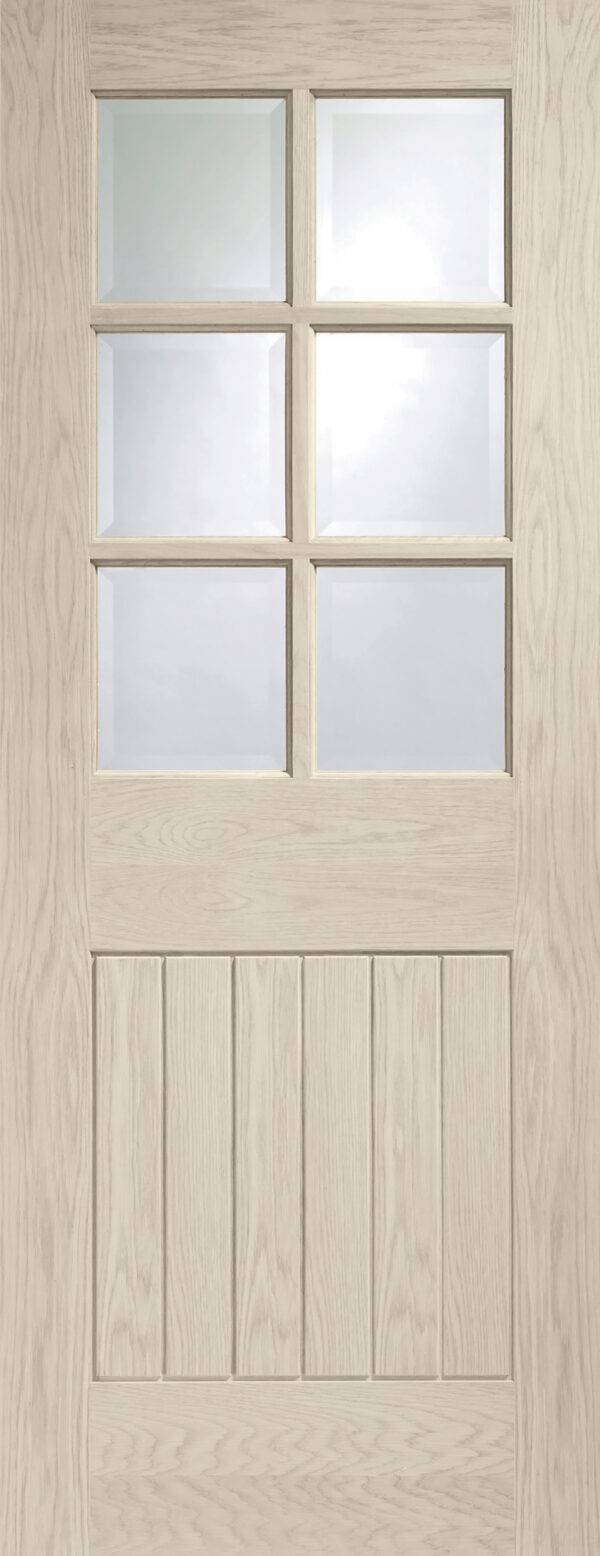 Internal Oak Suffolk 6 Light With Clear Bevelled Glass - Image 14