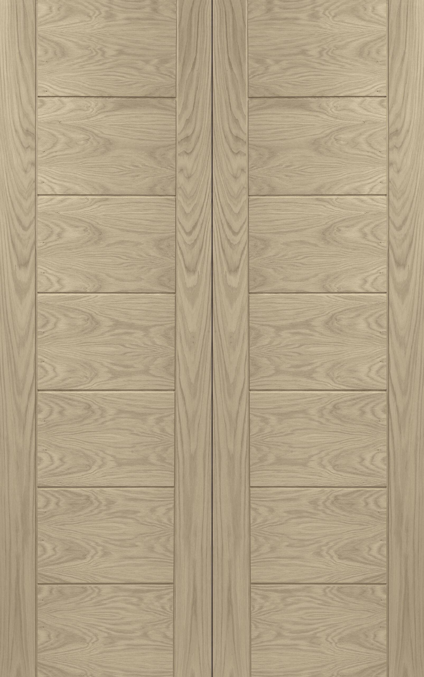 Palermo Internal Oak Rebated Door Pair – Latte, 1981 x 1524 x 40 mm
