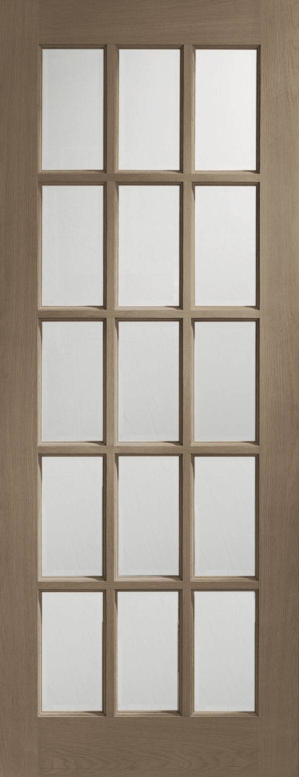 Internal Oak SA77 with Clear Bevelled Glass - Image 7