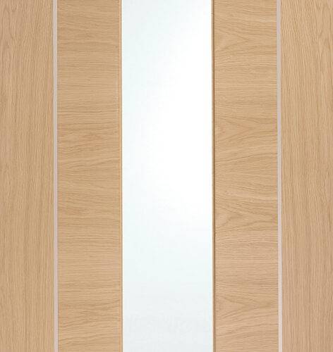 Internal Oak Pre-Finished Forli Door Clear Glass