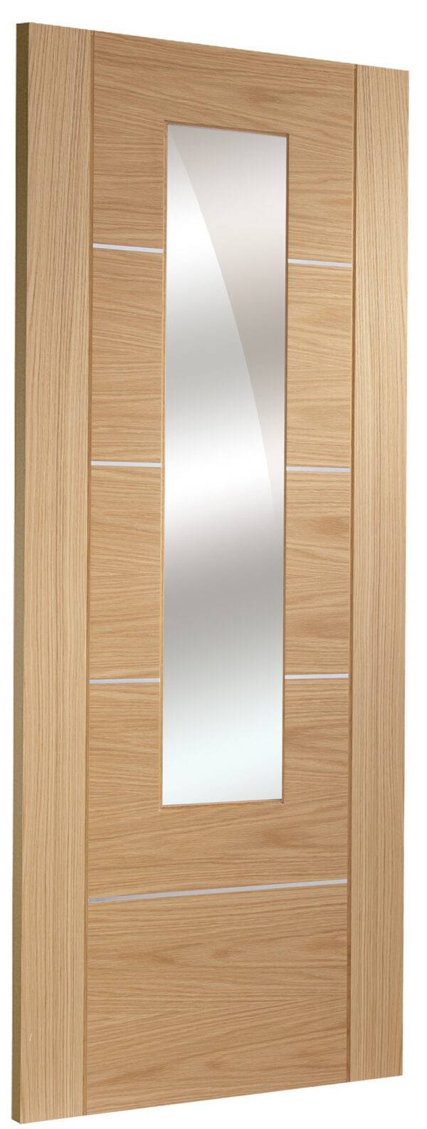 Internal Oak Pre-Finished Portici Door with Mirror - Image 2