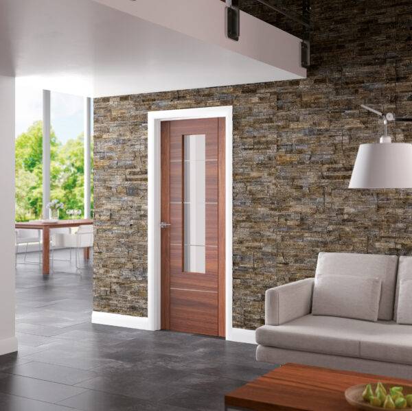 Internal Walnut Pre-Finished Portici with Clear Glass - Image 3