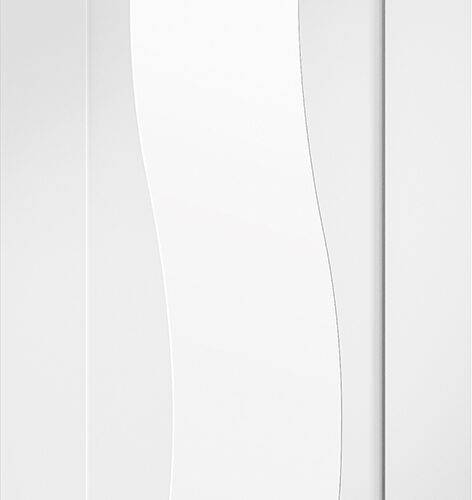 Pre-Finished Internal White Florence Door with Clear Glass