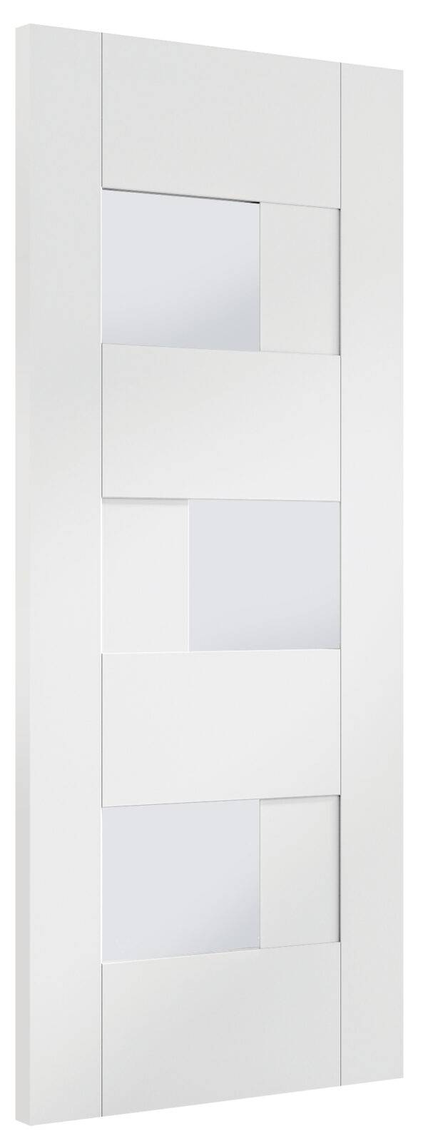 Pre-Finished Internal White Perugia Door with Clear Glass - Image 2