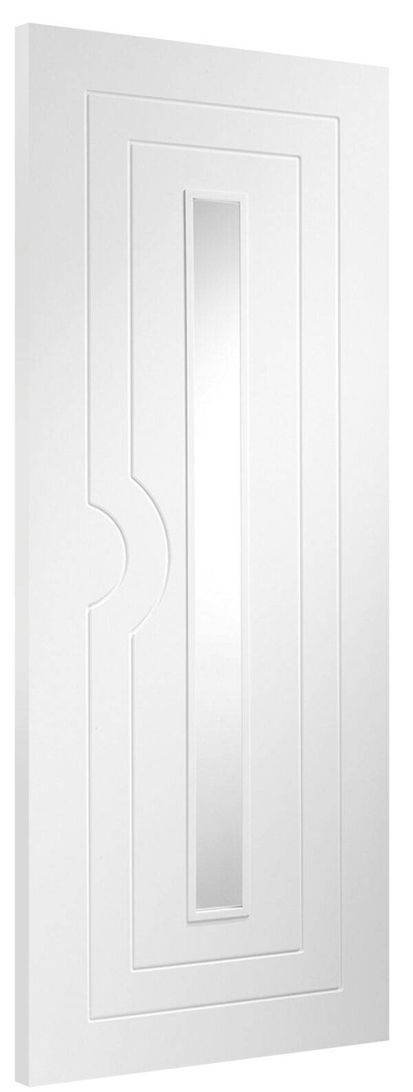 Pre-Finished Internal White Potenza Door with Clear Glass - Image 2