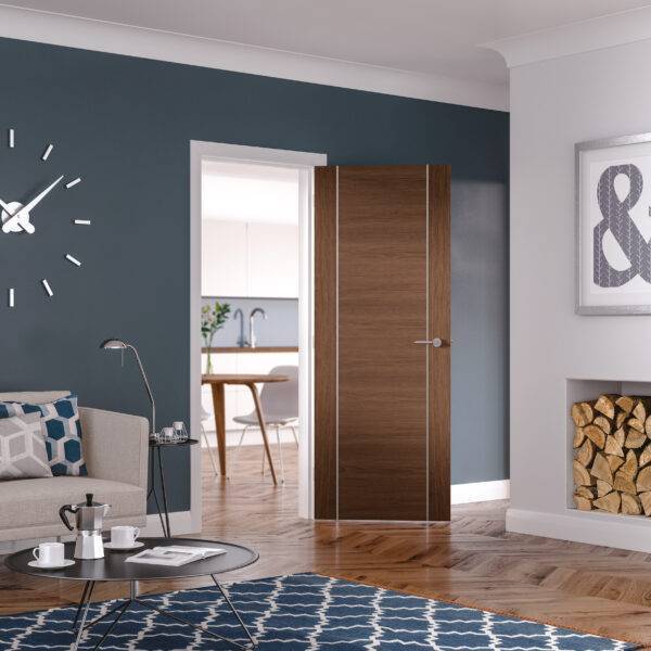 Internal Walnut Pre-Finished Portici Fire Door - Image 4